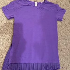 Ivivva purple top with ruffles size 12